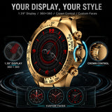 Smart Watch for Men with Heart Rate Sleep Sports Modes Bluetooth Call