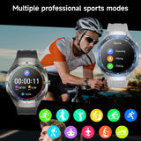 Smart Watch with Earbuds 2 in 1 Watch with Earbuds for Men Fitness Tracker with Sleep Tracker Heart Rate Monitor for Android iOS Silivery Steel Three Beads