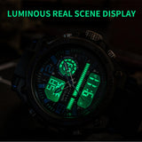 Findtime Mens Military Watch Tactical Waterproof Watches Sport Outdoor Digital Analogue Wristwatch Army Big Face Alarm Stopwatch LED Watch for Men