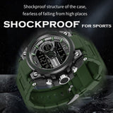 Findtime Military Watch Tactical Watches for Men Waterproof Rugged Outdoor Wristwatch Sports Mens Analog Digital 12/24H Big Face Large Dual Display LED Alarm Stopwatch