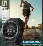 Findtime Military Watches for Men Tactical Digital Sport Watch Waterproof Army Outdoor Nylon Strap Electronic Mens Watch LED Luminous Alarm Stopwatch
