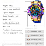 Findtime Cool Designer Mens Watches Big Face Digital Sports Watch for Men with LED Backlight/Alarm/Date/Dual Time Zone/Stopwatch
