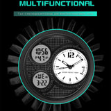 Findtime Mens Punk Watch Cool Unique Wrist Watches Sport Oversized Display