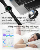 Luxury Black Smart Watches for Women, Diamond Round Designer Fitness Tracker Smartwatch for Android iOS Phones with Make/Answer Call Sleep Monitor