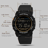 Findtime Pink Watches for Women Digital Small Simple Female Wrist Watch with Alarm/Stopwatch/5ATM Waterproof/LED Back Light