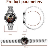 Womens Smart Watches with Diamonds, Luxury Gold Stainless Steel Smartwatch for Women with Answer/Make Call/ 5ATM Waterproof/IP68 Reloj Inteligente para Mujer Android iOS