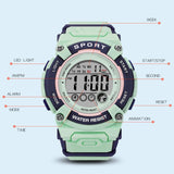 Findtime Watch Women Ladies Fashion SportsWatch for Women Multi-Function Digital Watch Chronograph Waterproof Shockproof Alarm Clock Easy Read Stylish Color LED Backlight Birthdays Gift