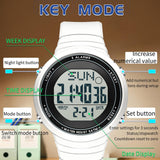 Findtime Digital Watch Waterproof Big Numbers 3-Alarms Stopwatch Sports Running Watches for Women Men Minimalist Electronic Wristwatch Easy Read Watch