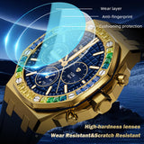 Smart Watch Answer Make Calls Message Reminder Smartwatch Compatible iPhone Heart Rate Monitor Bluetooth Diamond Smart Watches for Men