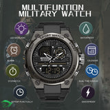 Findtime Mens Military Watch Tactical Waterproof Watches Sport Outdoor Digital Analogue Wristwatch Army Big Face Alarm Stopwatch LED Watch for Men