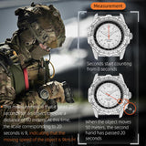 Findtime Solar Powered Watches for Men 5ATM Waterproof Diving LED Men's Wristwatch for Marathon Survival Swimming Military Tactical Field Watch