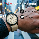 Findtime Military Watches for Men Waterproof Field Watch Tactical Wrist Watches Rugged Sports Watch with Tough Nylon Strap Easy to Read