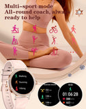 Diamond Smart Watch for Women Bluetooth Call 24/7 Blood Pressure Monitor Heart Rate&Sleep Tracker Fitness Activity Tracker Message Notifications Elegant Rhinestone Dress Smartwatch