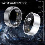 Smart Ring Health Rings Activity Tracker Heart Rate Sleep Monitor Pedometer Step Counter Exercise Fashion Fitness Smart Rings for Android iOS Phones