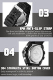 Findtime Mens Digital Analog Watches for Men, Men's Sports Outdoor Watch Military Tactical Wristwatch with Alarm Water Shock Resistant Date Dual Display Stopwatch