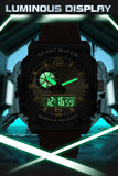Findtime Cool Watches for Men Construction Heavy Duty Punk Designer Unique Sports Wrist Watch with 5ATM Waterproof Dual Time Display