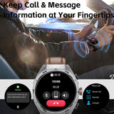 Smart Watch with Earbuds Fitness Watch with Sleep Tracker Heart Rate Monitor Pedometer Watch Calorie Bluetooth Call for iOS Android