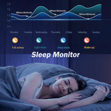 Smart Ring Health Tracker Touchable Screen Data Display Fitness Ring with Heart Rate Monitoring Sleep Tracking Exercise Tracker Long Battery Life Smart Rings