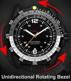 Findtime Solar Watch Mens Military Analog Watches Industrial Sport Waterproof Tactical Cool Designer Wrist Watch for Men Unidirectional Rotating Bezel Silicone Strap Alloy Case