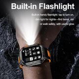 Military Watches Smart Watches Fitness Watch Fitness Tracker with Heart Rate Monitor Sleep Monitor Sports Modes Flashlight for Android iOS