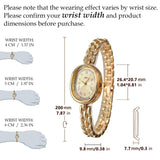 Findtime Gold Watches for Women Vintage Watch Bracelet Womens Dainty Gold Watch Analog Wrist Watches for Women with Fold-Over Clasp