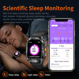 Smart Watches for Men Military Watches Health Monitor with Heart Rate Monitor Sleep Tracker Sports Watch 400mAh Big Battery for iOS Android