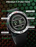 Findtime Men's Military Watches for Men Tactical ABC Digital Watch Outdoor Sports Altimeter Barometer Compass Thermometer Fitness Tracker Watch Step Counter Dual Time Stopwatch Countdown Waterproof Wristwatch