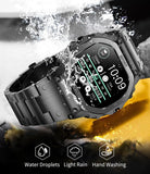 Smart Watch for Men Smart Watches Military Watches for Men Fitness Tracker Bluetooth Call Heart Rate Monitor Sleep Monitor Pedometer Step Counter Waterproof Smartwatch iOS Android Phones Canvas Band