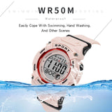 Findtime Watch Women Ladies Fashion SportsWatch for Women Multi-Function Digital Watch Chronograph Waterproof Shockproof Alarm Clock Easy Read Stylish Color LED Backlight Birthdays Gift