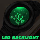 Findtime Military Watches for Men Tactical Digital Sport Watch Waterproof Army Outdoor Nylon Strap Electronic Mens Watch LED Luminous Alarm Stopwatch