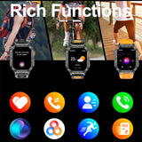 Military Watches Smart Watches Fitness Watch Fitness Tracker with Heart Rate Monitor Sleep Monitor Sports Modes Flashlight for Android iOS