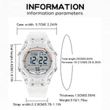 Findtime Digital Watches for Men Women Waterproof Sports Watch with Stopwatch Countdown Alarm Silicone Strap Unique Style Transparent Case