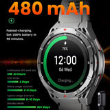 Men's Smart Watches for Men Blood Pressure Monitor Heart Rate Sleep Monitor Make/Answer Call Reminder Compass Barometer Altimeter ABC Fitness Tracker Outdoor Sports Pedometer Step Counter Waterproof