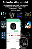 Compass Smart Watch with LED Flashlight Waterproof Swimming Watches, 2.01'' Military Fitness Tracker Rugged Tactical Smartwatch (Answer/Make Call)