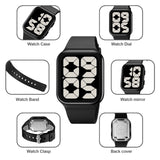 Findtime Unisex Square Big Numbers Dial Digital Watch for Men Women Seniors, 50M Waterproof Large LED Electronic Time Pink Wristwatch Simple Designer