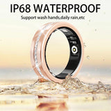 Smart Fitness Ring for Women Diamond Ring Activity Tracker Heart Rate Monitor Sleep Tracker Smart Rings Pedometer Step Counter Calorie Counter Exercise Ladies Rings for Women