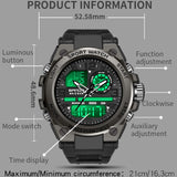 Findtime Mens Military Watch Tactical Waterproof Watches Sport Outdoor Digital Analogue Wristwatch Army Big Face Alarm Stopwatch LED Watch for Men