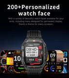 Military Smart Watch for Men Rugged Outdoor Smartwatch with Compass Flashlight Bluetooth Call Voice Assistant 100+ Sports Modes IP68 Waterproof Fitness Tracker with Heart Rate Monitor Sleep Tracker