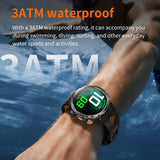 Smart Watch for Men GPS Outdoor Tactical Smartwatch with Altimeter Barometer Compass ABC Watch Bluetooth Calling 100+ Sports Modes Heart Rate Monitor Sleep Monitor Smart Notifications Voice Assistant