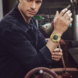 Findtime Relojes para Hombres Watches for Men Blue Mens Watches Waterproof Military Tactical Sport Running Digital Analog Stopwatch