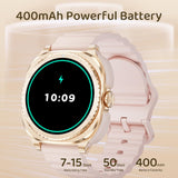 2-in-1 Smart Watch with Built-in Bluetooth Earbuds for Women 1.53" AMOLED Bluetooth Calling 100+ Sports Modes 24/7 Heart Rate Sleep Monitor Message Notifications Faces Fitness Tracker for ios Android