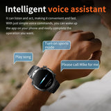 Smart Watch for Men GPS Outdoor Tactical Smartwatch with Altimeter Barometer Compass ABC Watch Bluetooth Calling 100+ Sports Modes Heart Rate Monitor Sleep Monitor Smart Notifications Voice Assistant