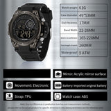 Findtime Mens Digital Watch Sports Fashion Wrist Watches for Men with Countdown/Dual Time Display/Stopwatch/LED Back Light/Alarm/Date