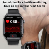 Fall Detection Smart Watch for Seniors Fall Alert Watch with SOS Heart Rate Monitor Sleep Monitoring Pedometer for Android iOS