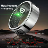 SR08 Smart Ring with Display Fitness Tracker Heart Rate Monitor Sleep Tracker TikTok Scrolling Ring Step Counter Pedometer Fitness Ring Waterproof Health Smart Rings for Men Women Anillo inteligente