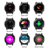 GPS Smart Watch for Mens Compass Barometer Altimeter Bluetooth Call Blood Pressure Heart Rate Monitor