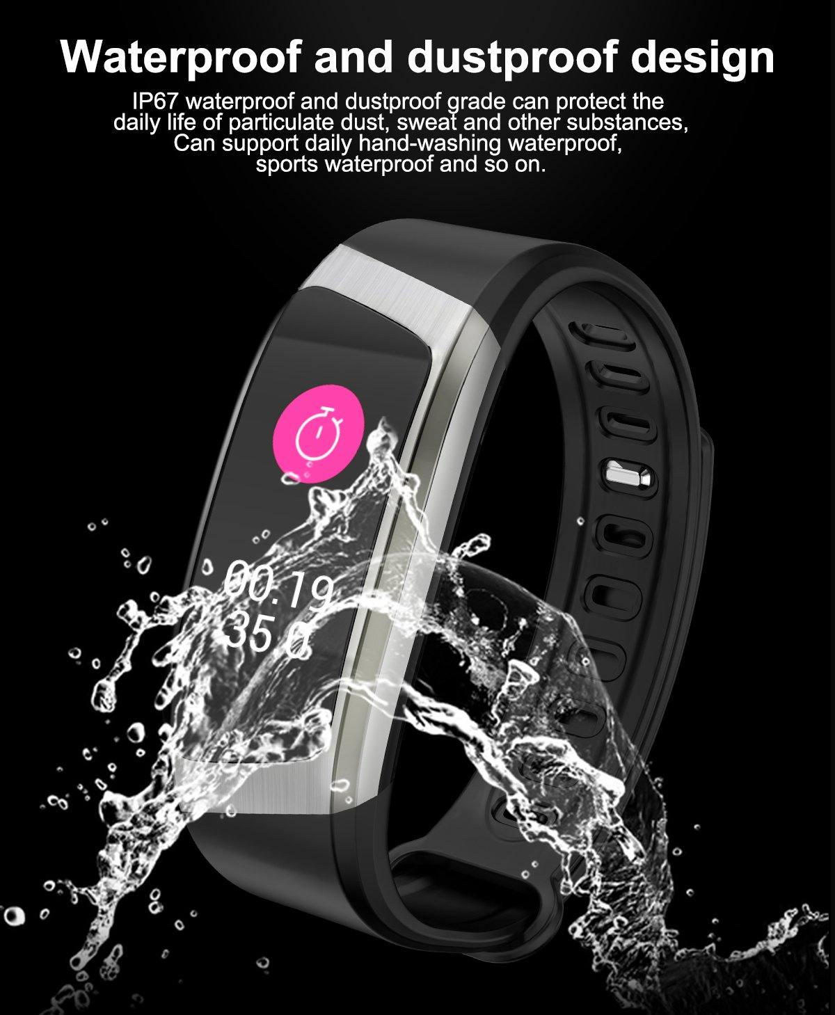 E18 Fitness Tracker Heart Rate Monitor Blood Pressure Sleep Calorie Pedometer Watch Waterproof Activity Tracker for Men Women - Findtime