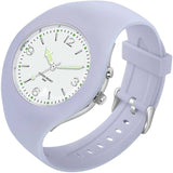 Women's Sport Watch LED Light Analogue Quartz 5ATM Waterproof Outdoor Watch with Silicone Strap