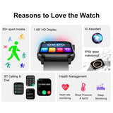 Findtime Smart Watch with Blood Pressure Heart Rate Blood Oxygen Bluetooth Calling