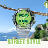 Findtime Military Digital Watch for Men Tactical LED Large Face Transparent Design Outdoor Sport Watch Stopwatch Alarm Waterproof